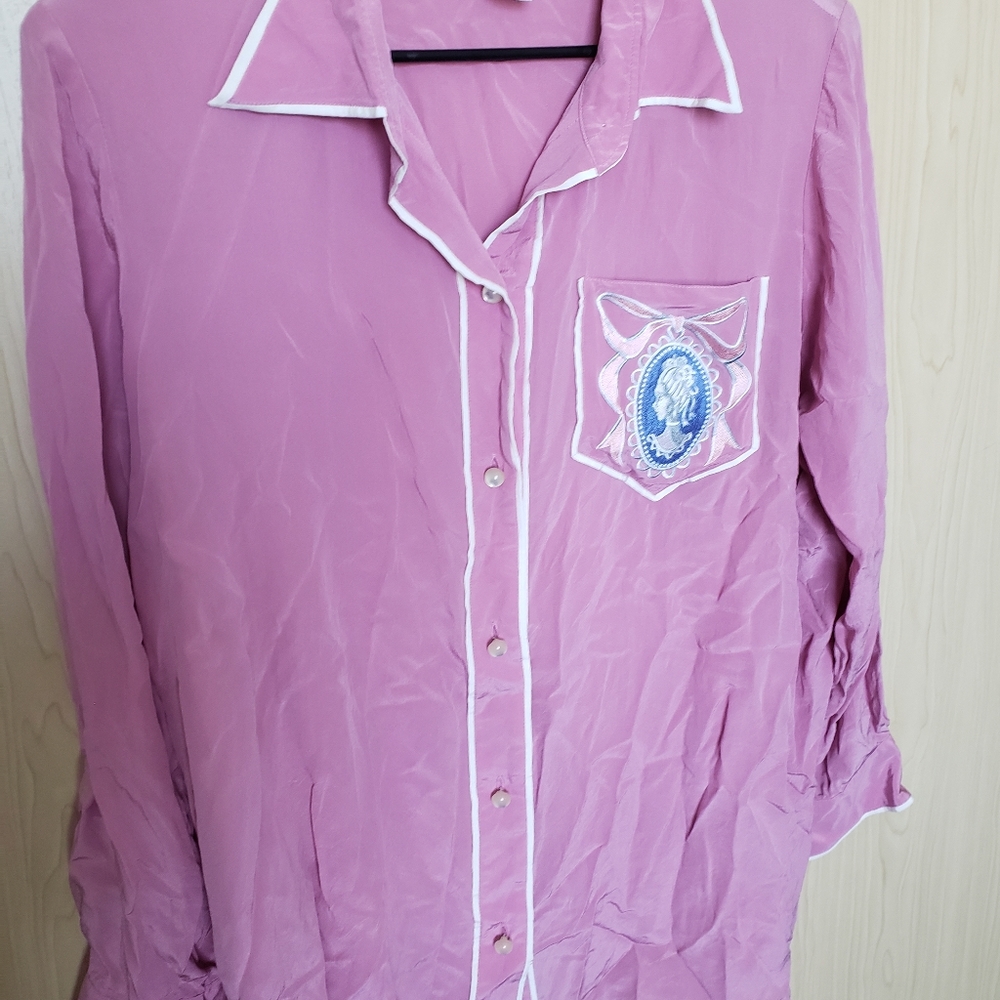Dusty pink pajama top